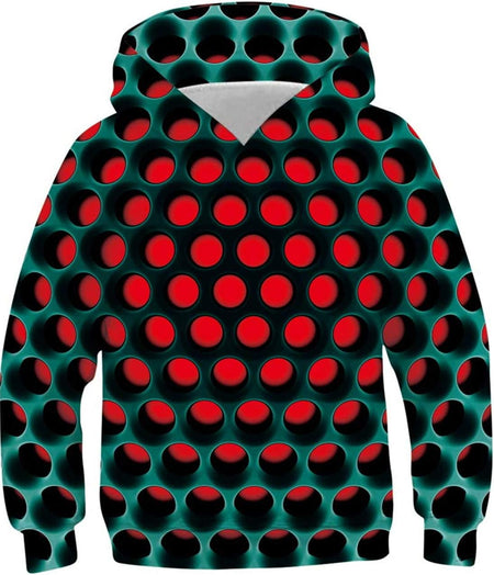 Girls Boys Pullover Hoodies Casual 3D Graphic Hooded Sweatshirt Tops with Pockets for Kids 6-16 Years