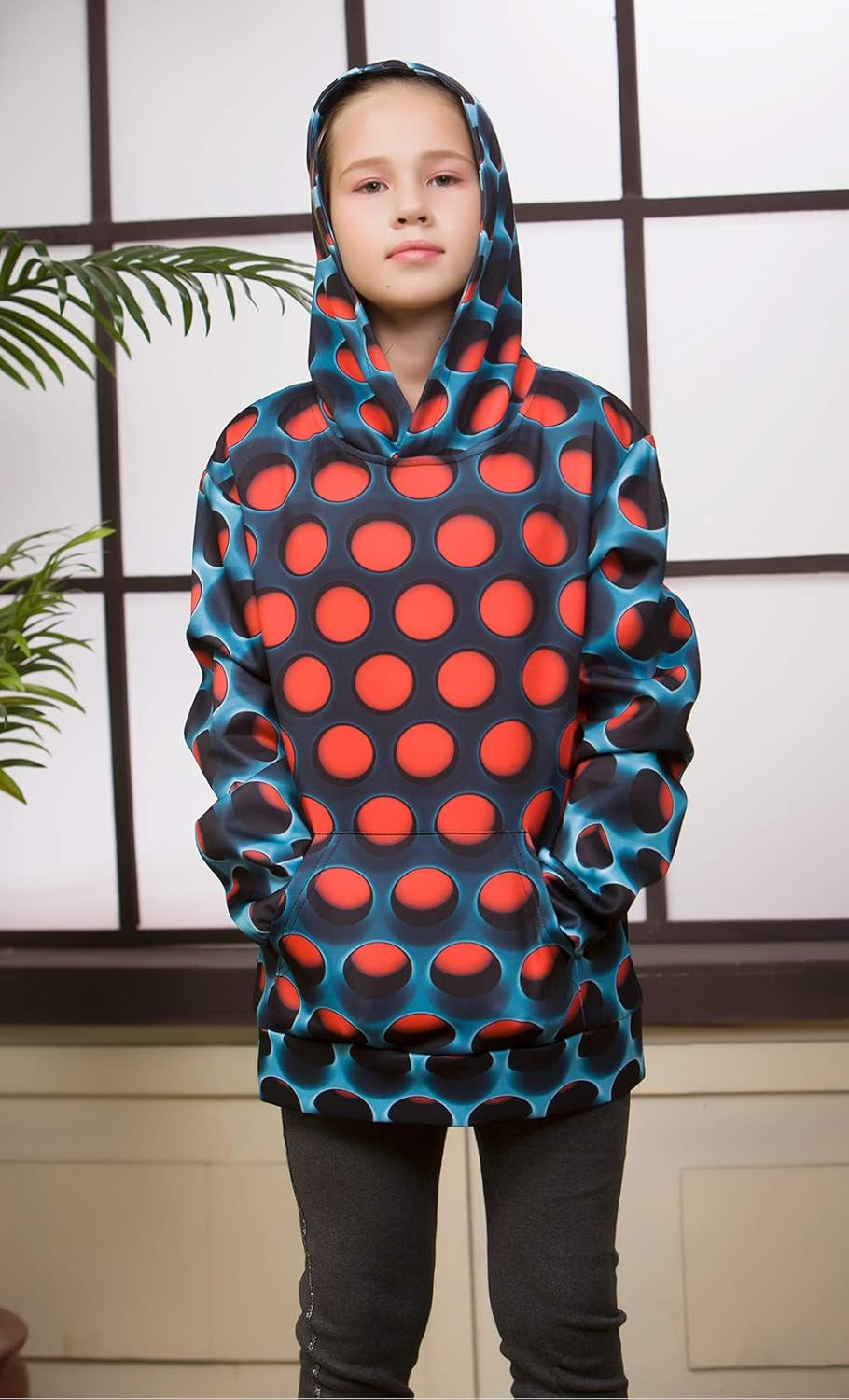 Girls Boys Pullover Hoodies Casual 3D Graphic Hooded Sweatshirt Tops with Pockets for Kids 6-16 Years