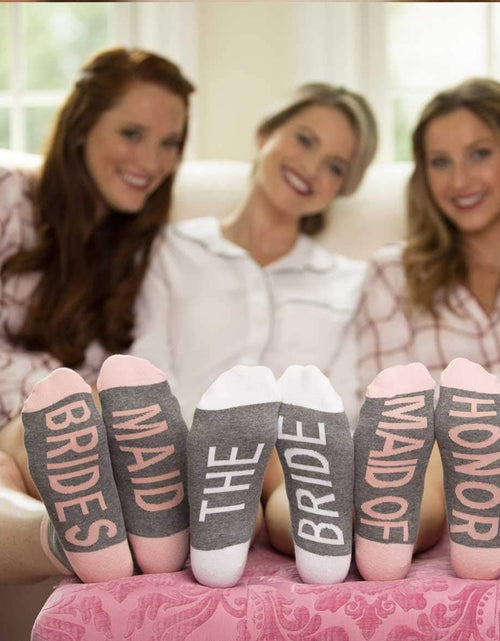 Load image into Gallery viewer, Wedding Party Socks/Bride Socks, Bridesmaid Socks, Groom Socks, Groomsman Socks, Flower Girl Socks
