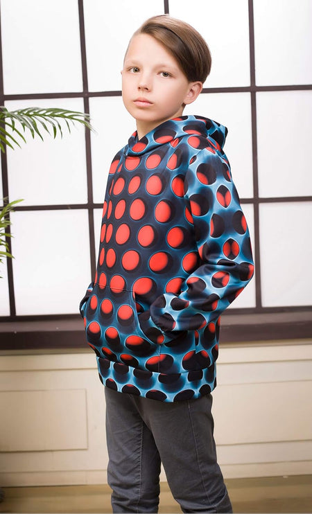 Girls Boys Pullover Hoodies Casual 3D Graphic Hooded Sweatshirt Tops with Pockets for Kids 6-16 Years