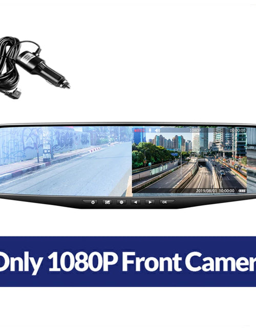Load image into Gallery viewer, 4.3 Inch Driving Recorder Car DVR Rearview Mirror Dual Lens Car Recorder 1080P IPS Front and Rear Camera Registrar Black Box New

