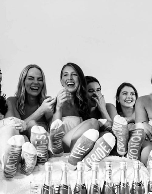 Load image into Gallery viewer, Wedding Party Socks/Bride Socks, Bridesmaid Socks, Groom Socks, Groomsman Socks, Flower Girl Socks
